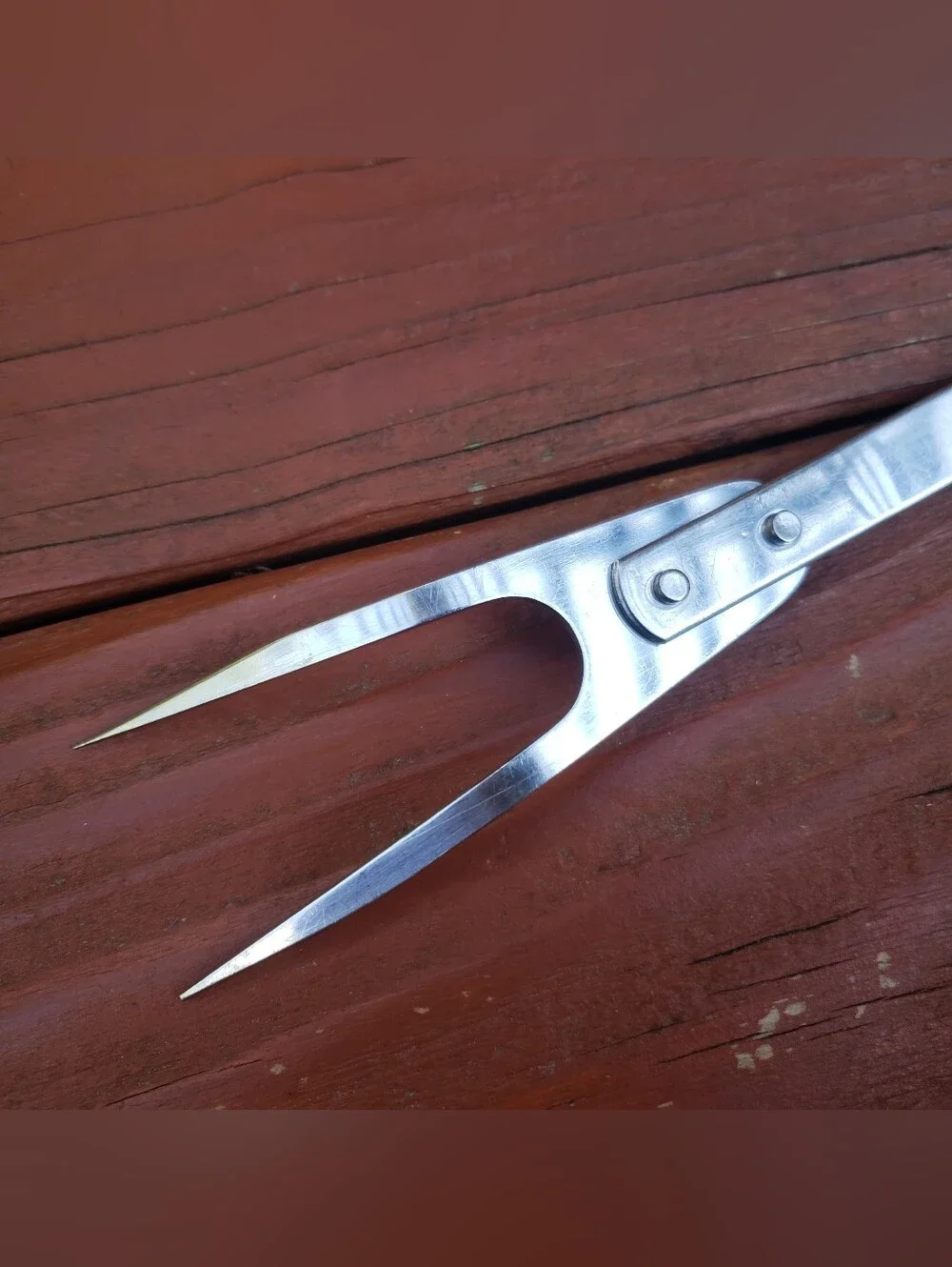 Vintage MCM Atomic Starburst Stars Kitchen Stainless Serving Fork - USA